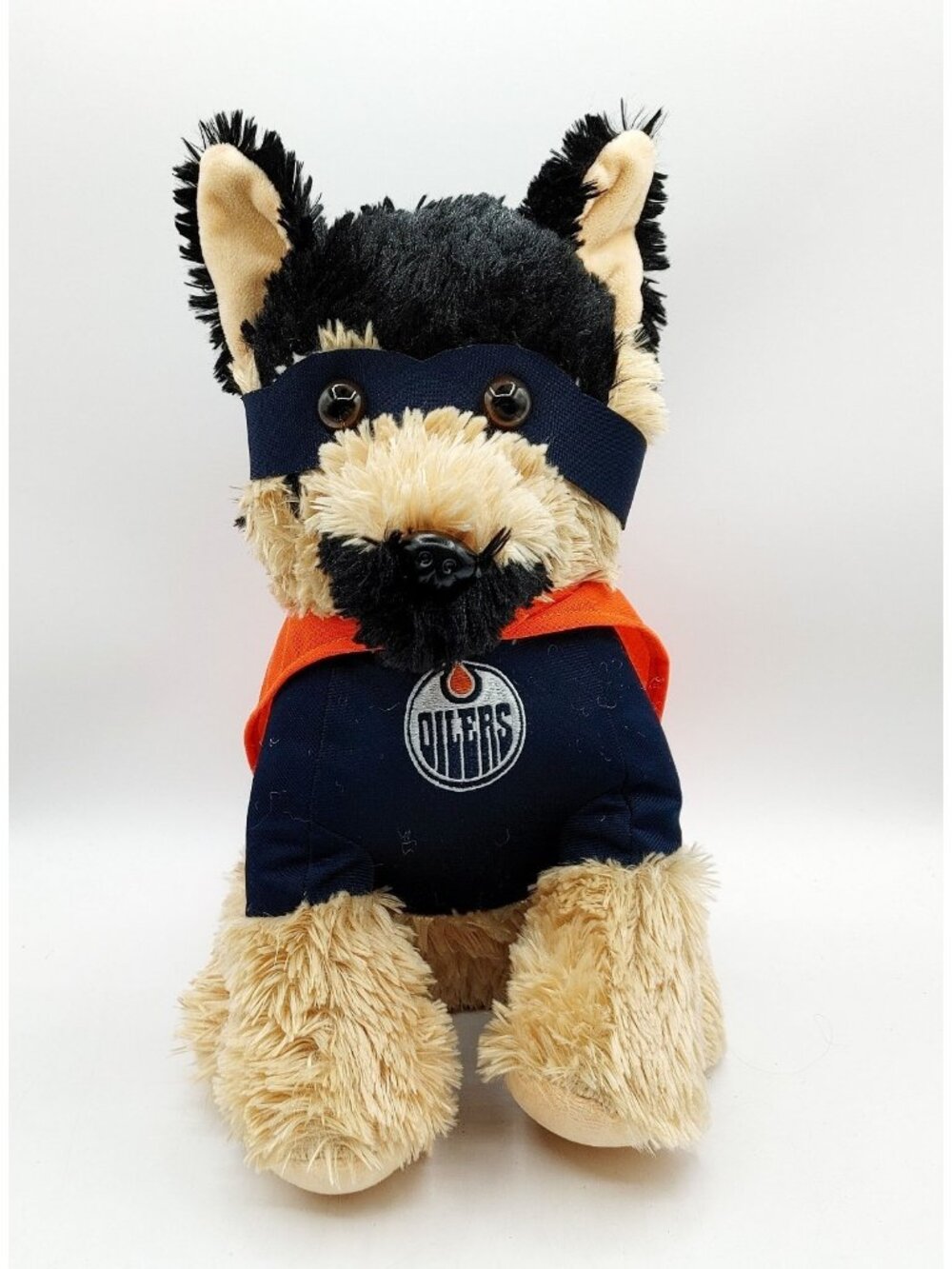 Edmonton Oilers NHL German Shephard Superhero Dog FOCO Plush 13" tall